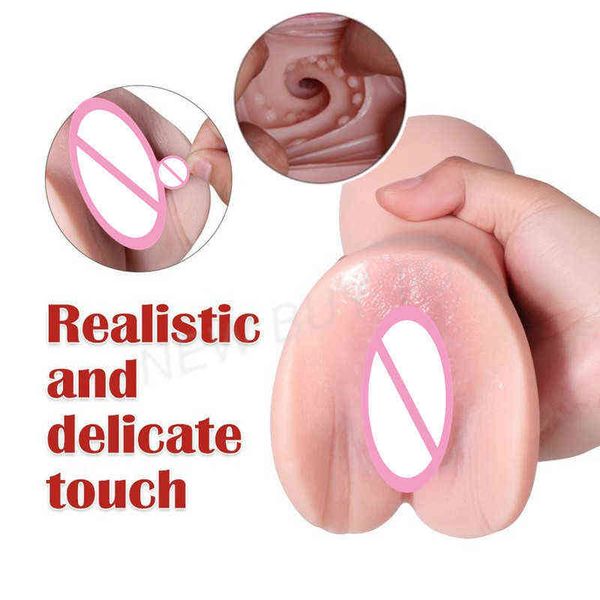 NXY Sex Masturbators Coppa maschile Realistico Deep Artificial Vagina Materiale morbido Masturbazione Anale Pusssy Giocattoli erotici per adulti per uomini 220127