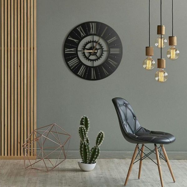 

wall clocks metal modern clock 50 cm quiet flows mechanismed