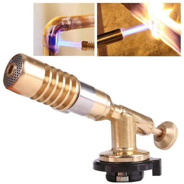 

professional spray guns butane burner welding gas torch flame gun brazing flamethrower outdoor camping bbq portable soldering heat equipment