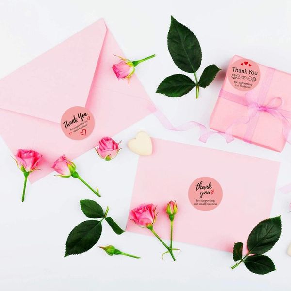 

gift wrap 900a 500pcs thank you for supporting my small business stickers heart seal labels