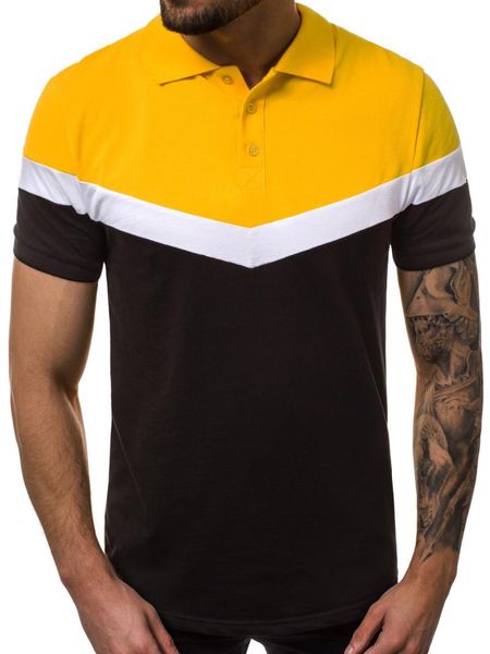 

men's polos short sleeve shirt fardress, White;black