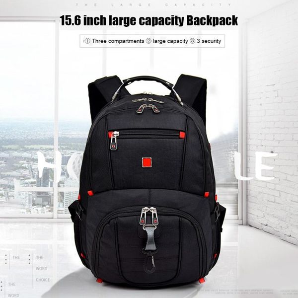 

backpack portable nylon solid color lapbag for male casual outdoor business trip travel knapsack