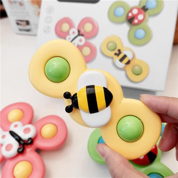 

dhl children's suckers turn music toys fingertip spinning gyro baby dining table and chair will flowers cartoon