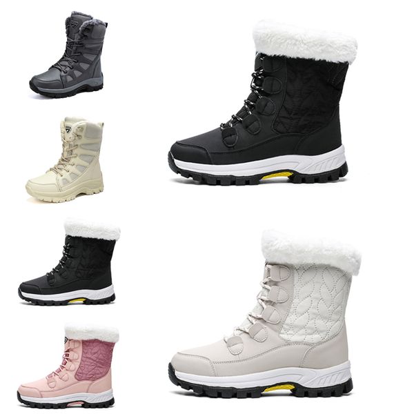 Damen-Schneestiefel, modische Winterstiefel, klassische Mini-Knöchelkurzstiefel für Damen, dreifaches Schwarz, Kastanie, Marineblau, für den Außenbereich und den Innenbereich