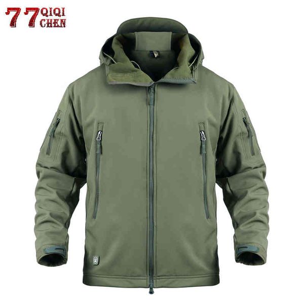 

waterproof windproof soft shell tactical ets mens windbreaker plus size 5xl military camouflage fce et coat men, Black