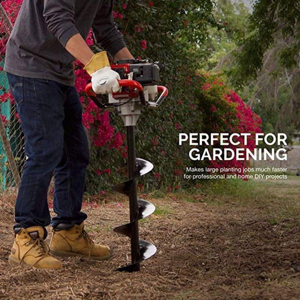 

Spiral Hole Drill Planting Grass Plug Auger Multi Functional Planter Drill Grass Garden Seeder Tools Grass Auger for Gardening