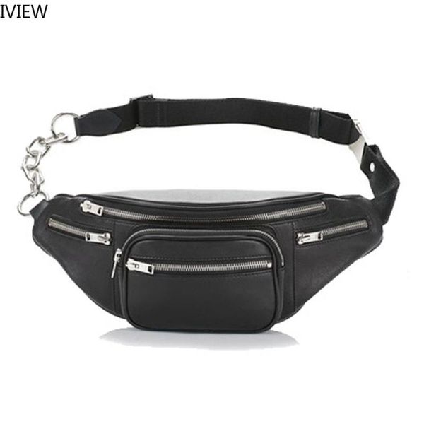 

waist bags women's fashion packs pockets 2021 pu multi-layer zipper belt