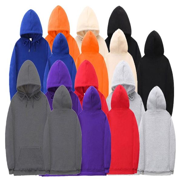 

men's hoodies & sweatshirts fashion youth autumn winter hoodie solid color casual couple sports male comfortable pullover, Black