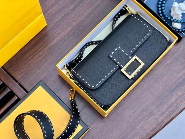 

bags women handbag external suture shoulder leather designer crossbody female square packs with wide belt 220307