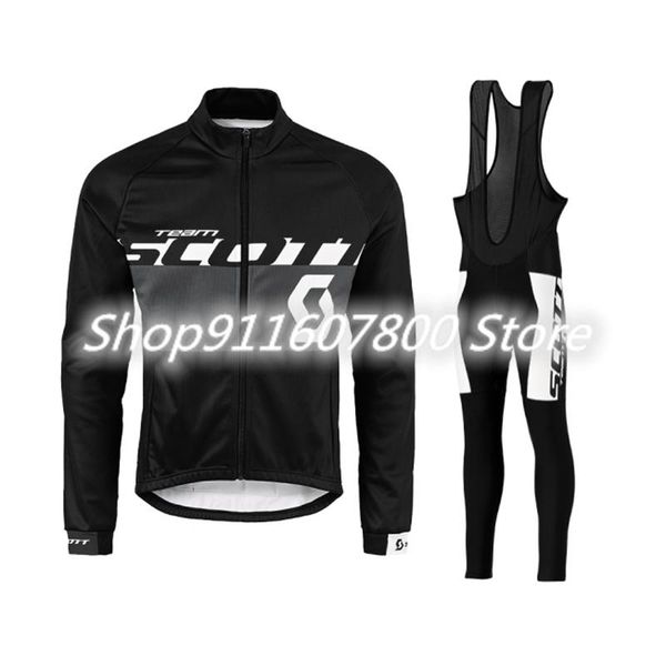 

men scocycling jersey suit outdoor sports long sleeve bike shirts bib pants sets breathable quick dry mtb bicycle clothing racing, Black;blue