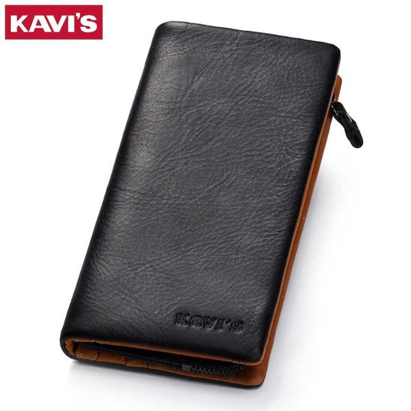 

wallets kavis genuine leather wallet men male cuzdan clutch walet portomonee long purse portfolio perse vallet money bag for with coin, Red;black