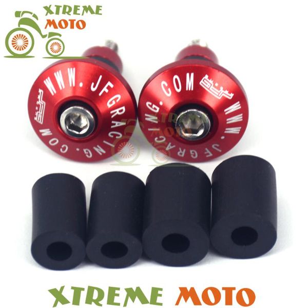 

handlebars aluminum red 7/8" 22mm anti vibartion handlebar bar ends slider cap plugs grips for motorcycle motocross dirt pit bike off r