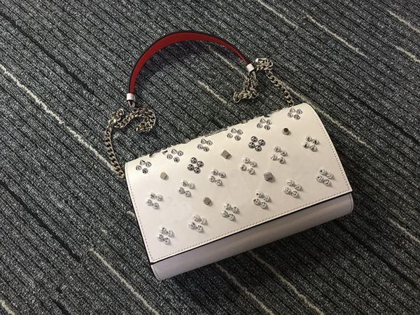 

luxury women rivet messenger bags personalityhead embossed holding envelope shoulder bag street trend head genuine leather handbag purse des