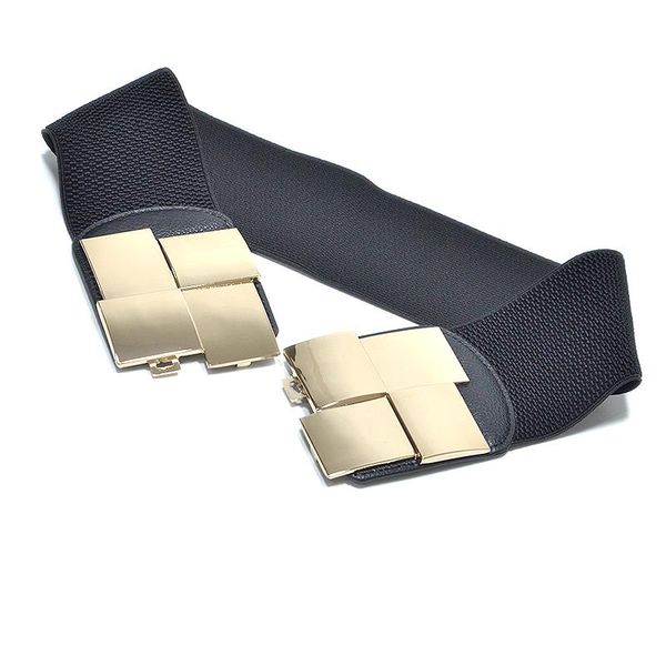 

belts fashion brands 2021 artificial ladies pu leather casual ultra wide waist seal 7.5cm elastic simple mirror wild belt bg-806, Black;brown