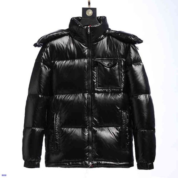 

men's down et winter coat leisure outdoor white duck thick high-end warm, Black