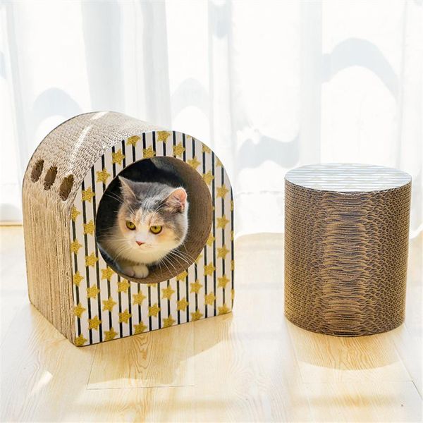 

corrugated paper funny pet cat scratch board toy claw with catnip interactive cats supplies tower toys