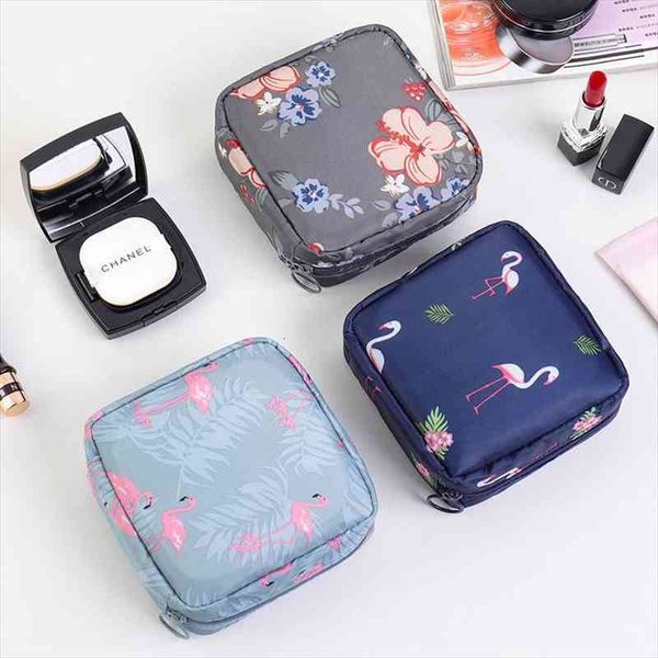 

mini oxford cloth women storage cosmetic bags cartoon travel toiletry organize makeup case female sanitary pad pouch