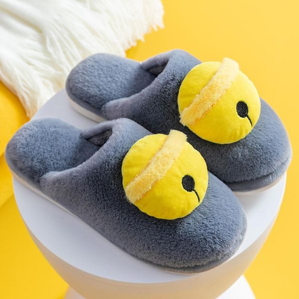 

women'sfuzzy warm cartoon indoor slippers men cute cotton women winter home room shoes soft comfortable slides for, Black