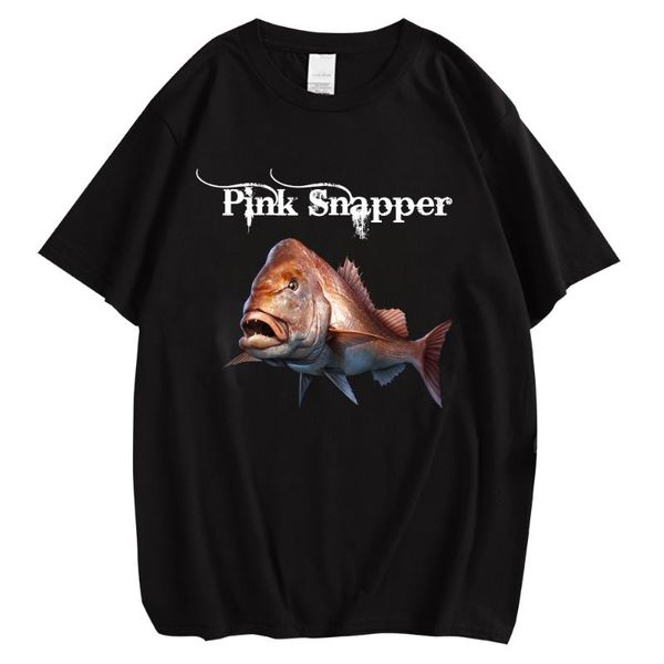 

men's t-shirts cloocl pink snapper cotton t-shirt 3d printed harajuku tshirt cool streetwear tee casual short sleeve shirt drop, White;black