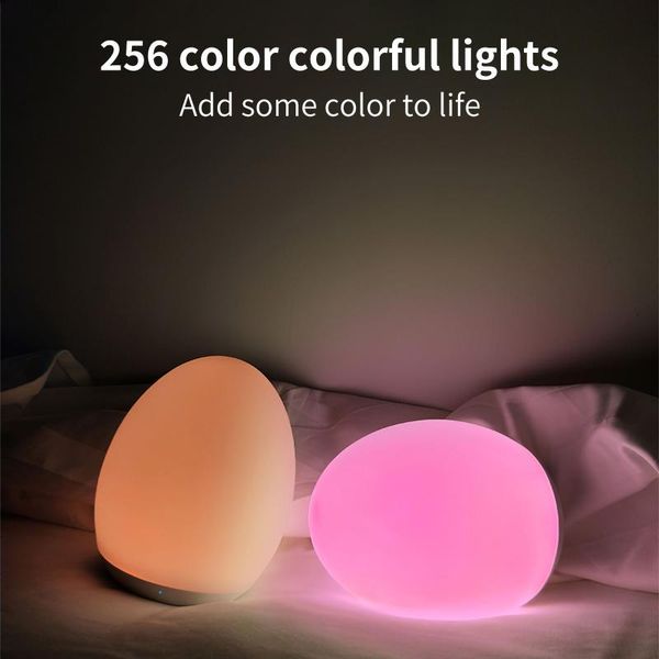 

night lights usb egg shape rgb led rechargeable indoor outdoor home garden bar ktv dining table lamp