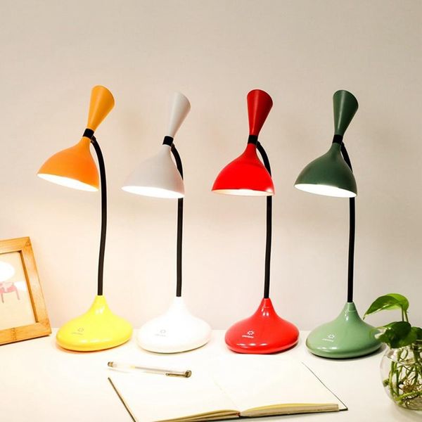 

portable table lamp small model home solid decoration cute night reading mini led desk eye protection battery powered study lamps