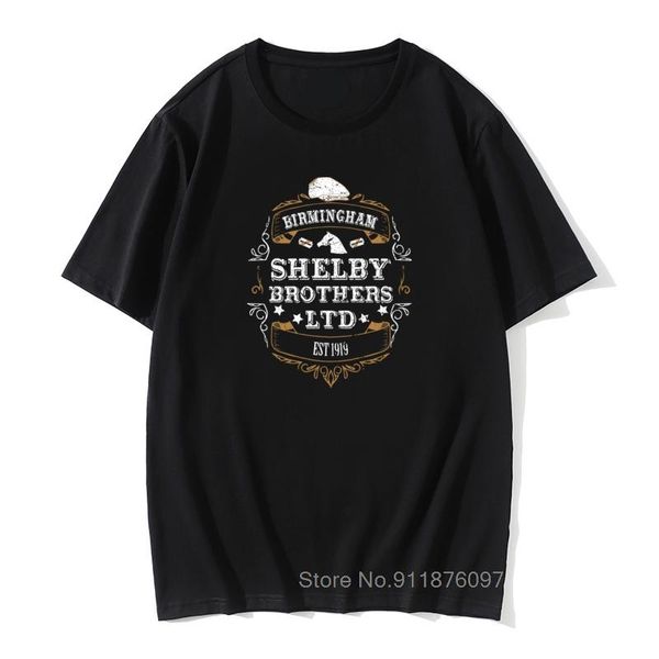 

men's t-shirts t shirt peaky blinders shelby brothers ltd funny short sleeve tee vintage 100% cotton graphic t-shirt, White;black