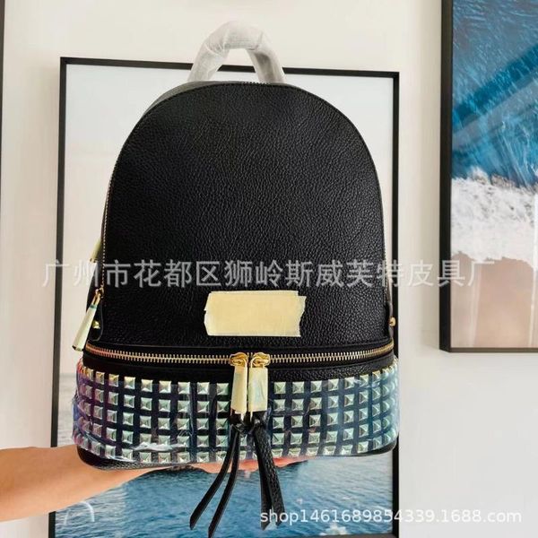 

backpack 2021 winter european and american fashion leather rivet