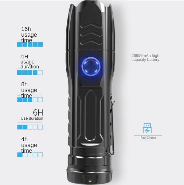 

flashlights torches powerful bright long range outdoor portable small multi function household lanterna potente lights eb50sd