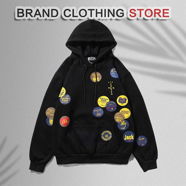 

designer brand pullover long-sleeved high-quality autumn and winter hoodies for men and women, Black