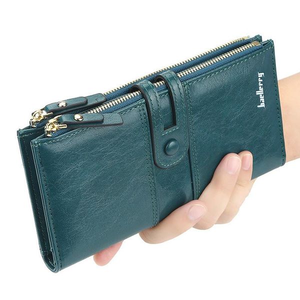

wallets 2021 name women fashion long leather card holder classic female purse zipper brand wallet for, Red;black
