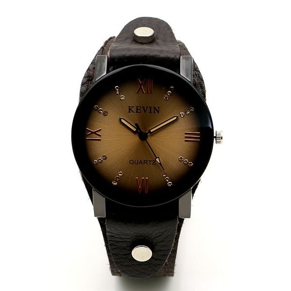 

fashion designers rhinestone women watch european and american girls retro leather-belt watches wild quartz wristwatch casual trend foreign, Slivery;brown