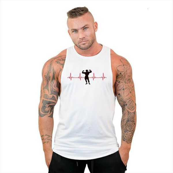 

mens clothing fashion brand workout casual gym tank bodybuilding musculation fitness singlets sleeveless sports vest, White;black