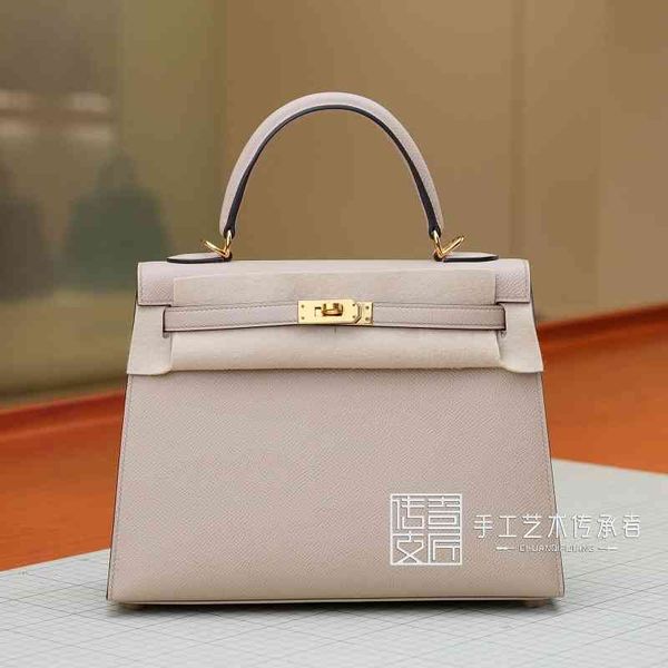 

designer handbags 2021 pure manual wax thread sewing bag epsom pikelli women's herme bag windbreaker grey kl25cm gold buckle messenger