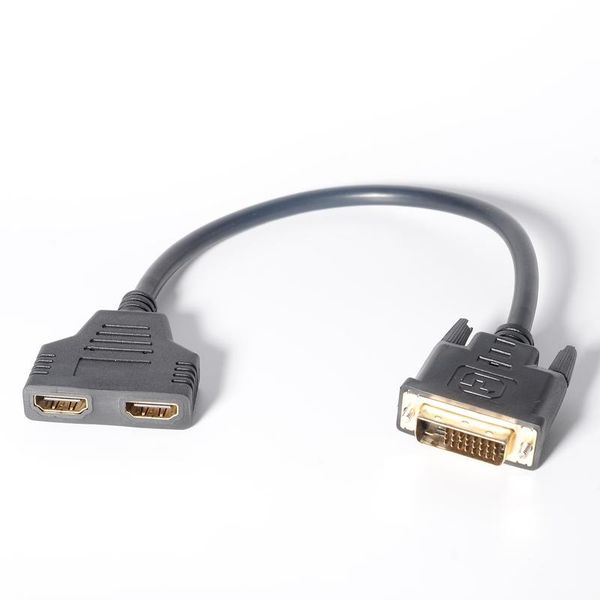 

dvi-d 24+1 male to 2port female adapter cable bi-directional dvi converter extend and mirror mode video cables & connectors
