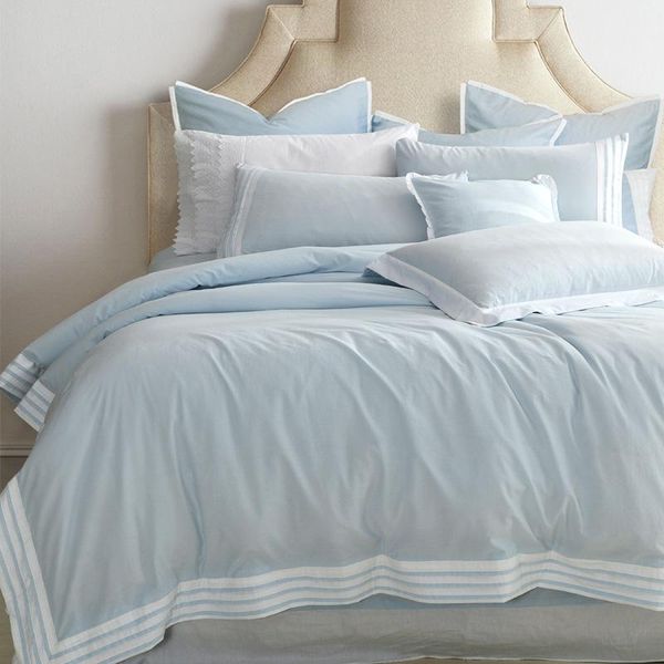 

bedding sets american pure color simple all cotton four piece set 1.8m2.0m bed luxury sheet quilt cover