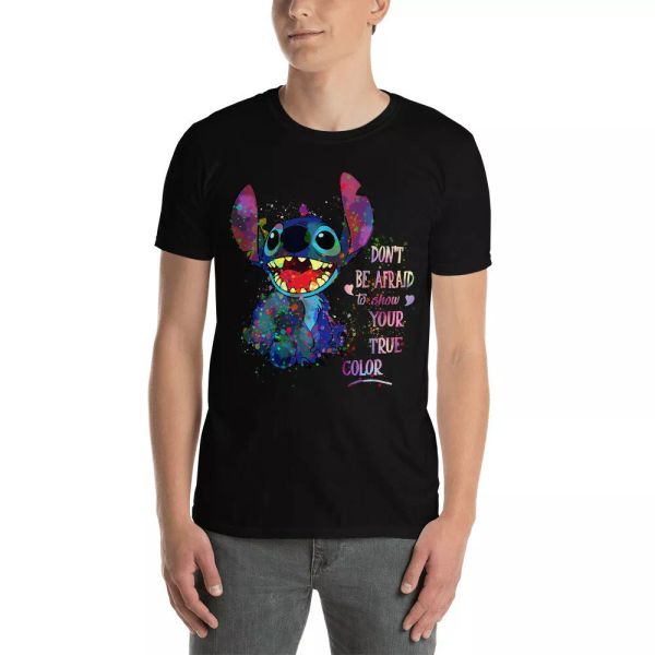 

don't be afraid to show your true color funny colorful hippie shirt, White;black