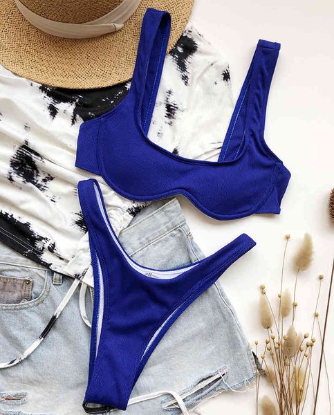 

v-bar underwired female swimsuit women thong swimwear two-pieces bikini set brazilian bather bathing suit swim ladying