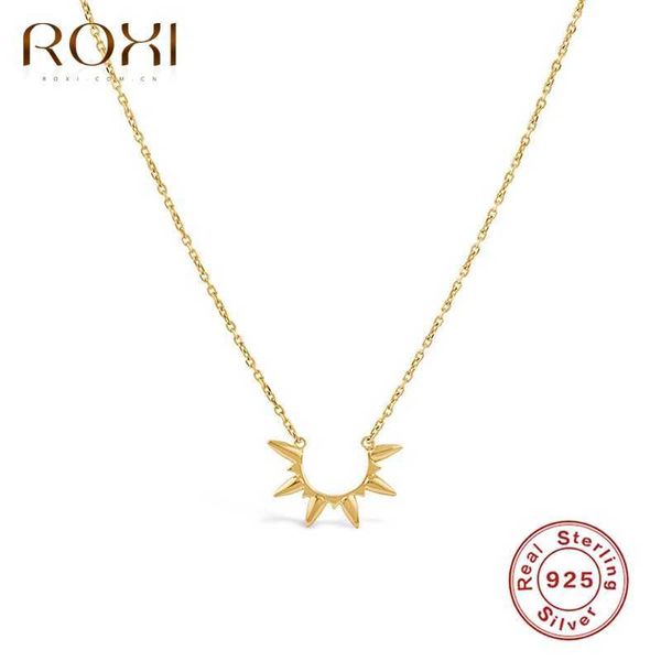 

designer necklace personality rivets pendant s for women men sun gold fine jewelry cha sterling silver 925 collares