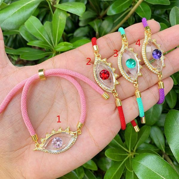 

charm bracelets handmade glass evil eye born bracelet for fashion young girl gift, Golden;silver