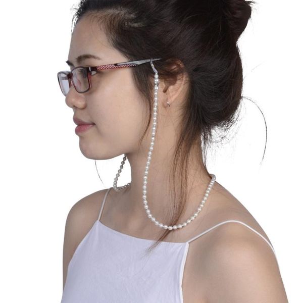 

sunglasses cases & bags fashion imitation pearl beaded eyeglass eyewears accessories reading glasses strap chain neck cord holder