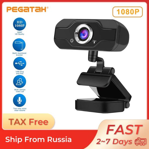 

webcams webcam 1080p mini camera web camara with microphone for pc usb computer live broadcast video call conference work