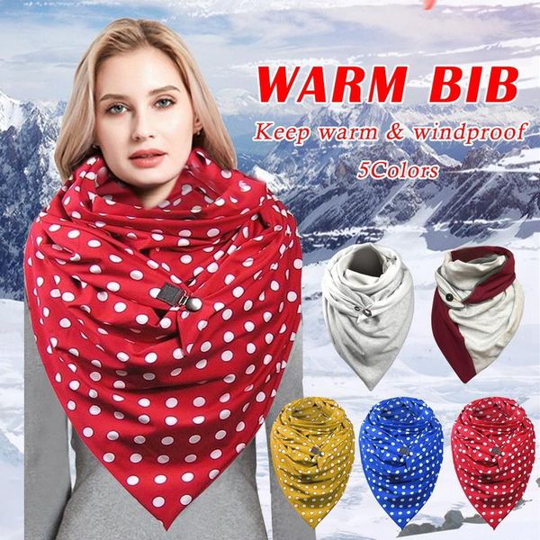 

face cover scarves women fashion winter stripe dot printing button shawls soft wrap warm casual scarf outdoor mouth, Blue;gray