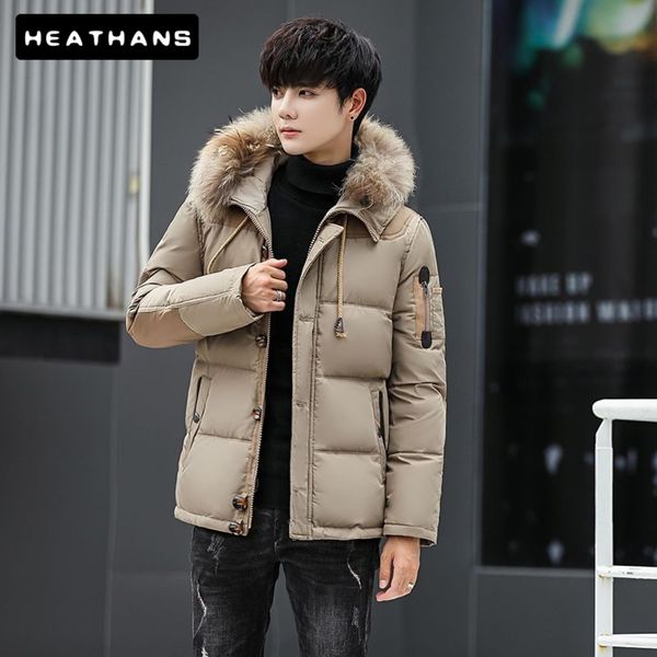 

men's hoodie, large fur thick solid color windbreaker, winter warm coat, 20 degre, new, Black