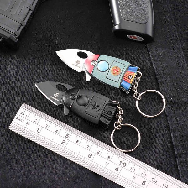 

mini pocket self-defense key chain portable multipurpose outdoor field folding knife jl29, Slivery;golden