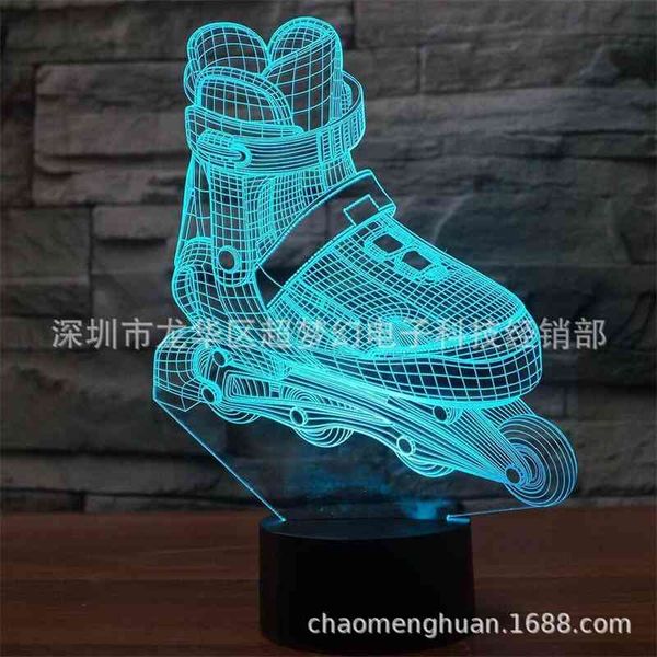 

202220213d night colorful table lamp skates creative home three-dimensional illusion decoration2024