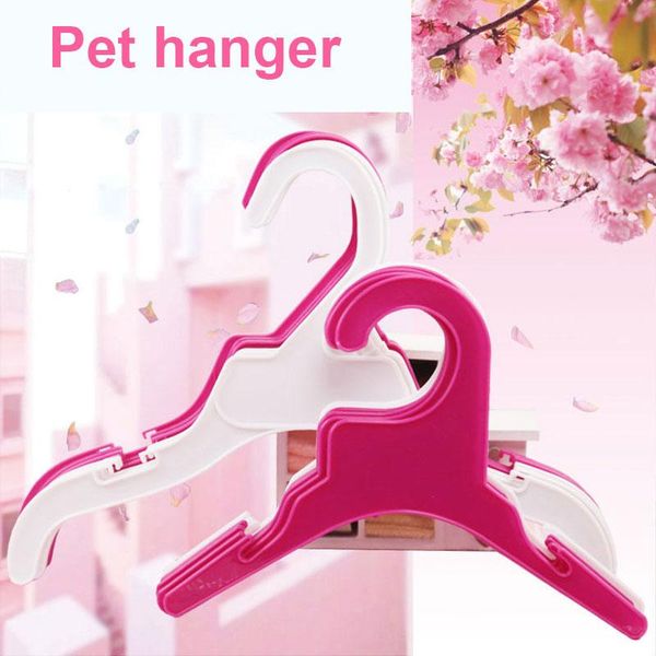 

hangers & racks 5pcs/set pet clothes plastic solid non-slip puppy cat coat hanger save-space wardrobe storage rack mascotas