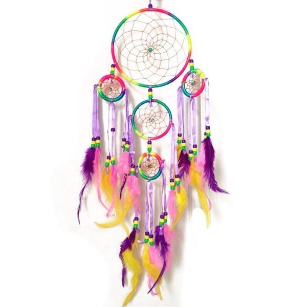 

decorative objects & figurines handmade dream catcher traditional dreamcatcher wall hanging decoration colorful feather