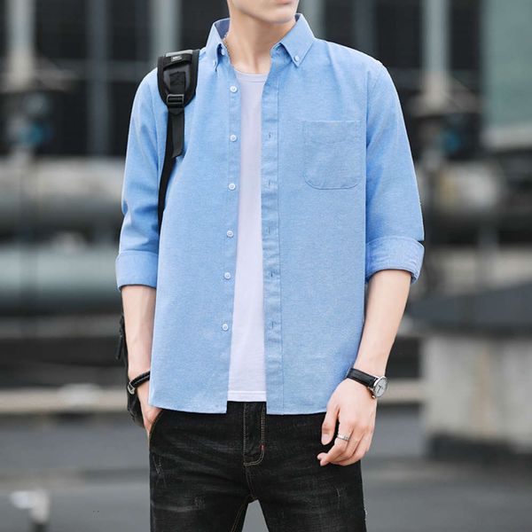 

men's casual shirts shirt spring and autumn long sleeve shirt solid color casual korean fashion uuo3, White;black