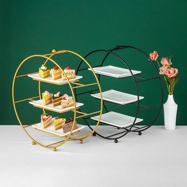 

kitchen storage & organization wedding dessert table decoration sushi stand european creative round cake plate birthday cold meal tea break