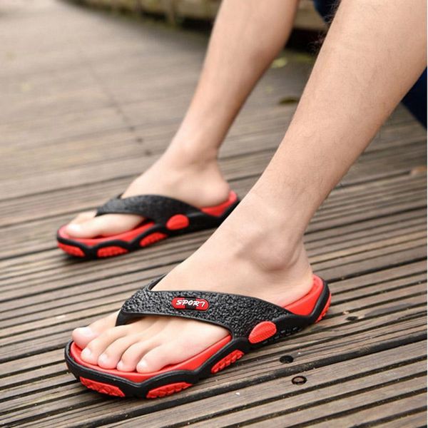 

slippers men beach sandals men's plus size fashion summer flip flops outdoor soft casual shoes adult, Black